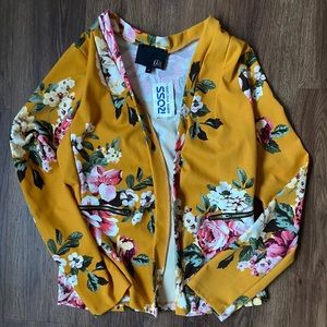 Yellow floral Blazer